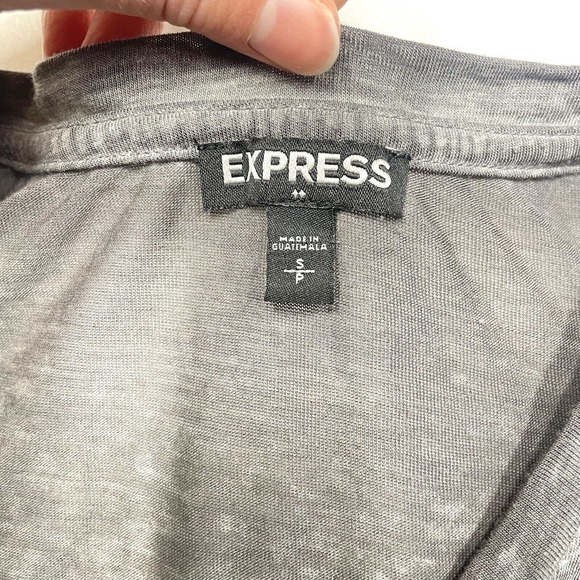 Express Shirt Womens Small Gray Muscle Tank Top Sleeveless Burnout Tee Ladies - Picture 5 of 6